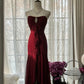 Burgundy Elegant Exquisite Rhinestone Long Chiffon Ball Gown Evening Gown Party Gown Birthday Gown Date Gown gh4164
