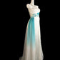 Robe de soirée élégante en tulle à fleurs blanches et bleues, longue, robe de bal formelle, robe de soirée, robe de demoiselle d'honneur, gh4289