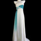 Robe de soirée élégante en tulle à fleurs blanches et bleues, longue, robe de bal formelle, robe de soirée, robe de demoiselle d'honneur, gh4289