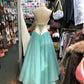 Blue exquisite elegant long tulle evening dress birthday party dress prom dress gh4281