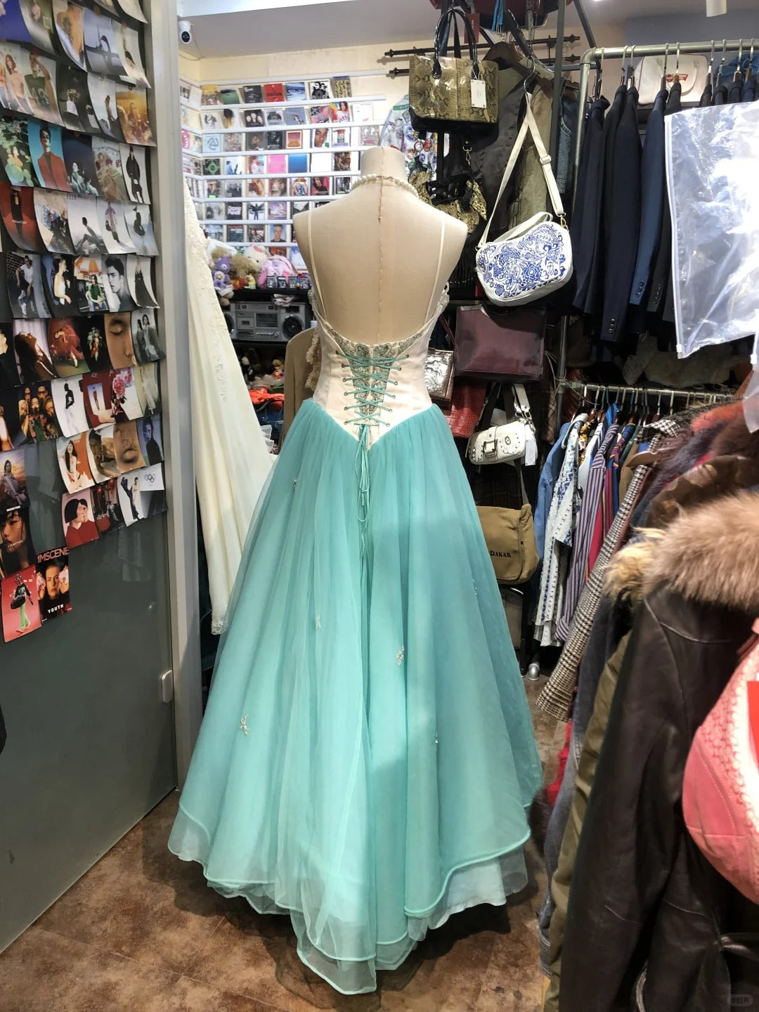 Blue exquisite elegant long tulle evening dress birthday party dress prom dress gh4281