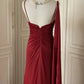 Burgundy Inspiration Muse Elegant Vintage Fashion Long Floor Length Ball Gown Evening Gown Party Dress gh4265