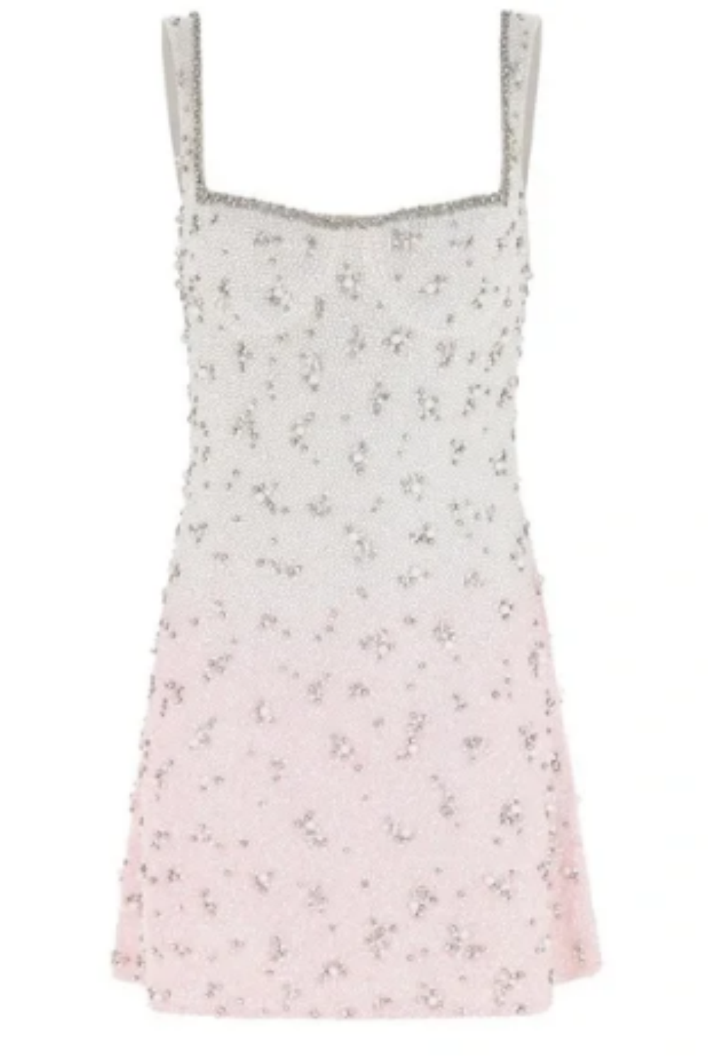 girlhomeshops--White And Pink Gradient Exquisite Beaded Short Homecoming Dress gh5639