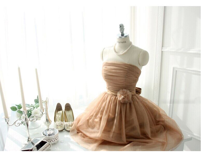 Cute short prom dress,homecoming dress,bridesmaid dress  7629