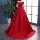 Elegant satin long prom dress,evening dress,cheap prom dresses  7682