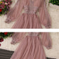 Cute Lace Long Sleeve Dress Fashion Dress  10958