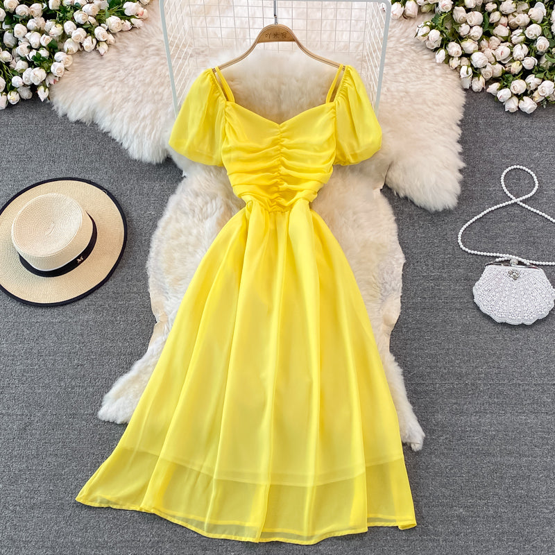 Cute A Line V Neck Short Dress Fashion Dress  10920