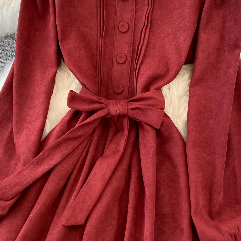 Cute A Line Long Sleeve Dress Fashion Dress  10829