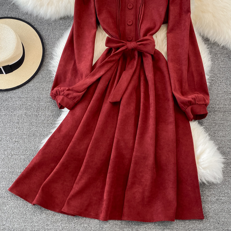 Cute A Line Long Sleeve Dress Fashion Dress  10829