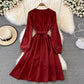 Cute A Line Long Sleeve Dress Fashion Dress  10829