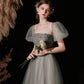 Cute tulle long prom dress A line evening gown  10372