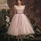 Pink tulle short prom dress A line homecoming dress  10410