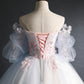Cute tulle applique long prom gown A line evening gown  10260