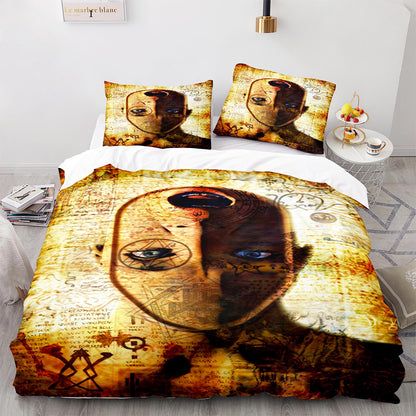 Cutom Duvet Cover Set Pattern Chic Comforter Cover King Size for Teens Adults Bedding Set with Pillowcases  WXR1002