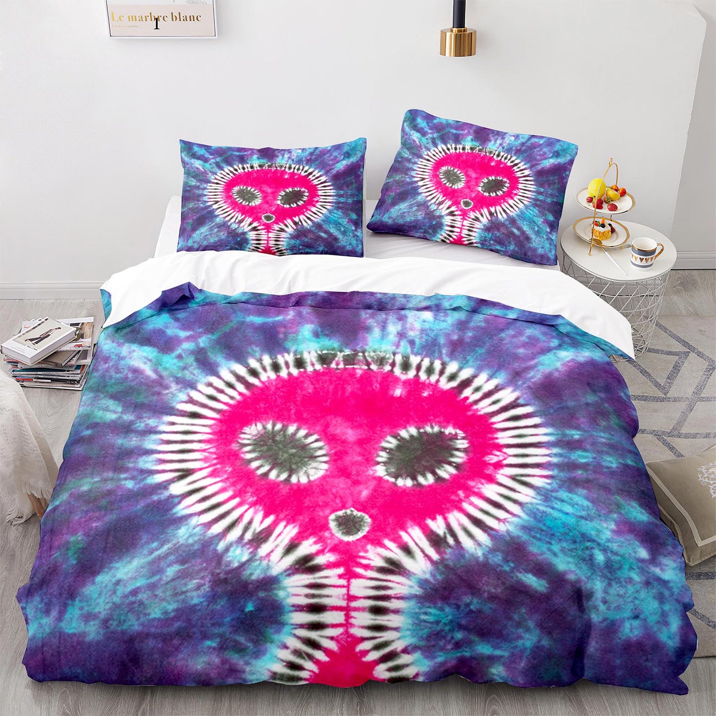 Cutom Duvet Cover Set Pattern Chic Comforter Cover King Size for Teens Adults Bedding Set with Pillowcases  WXR1003