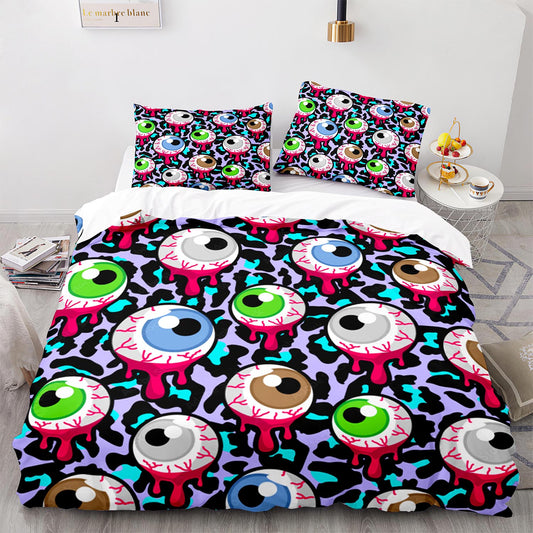 Cutom Duvet Cover Set Pattern Chic Comforter Cover King Size for Teens Adults Bedding Set with Pillowcases  WXR1006