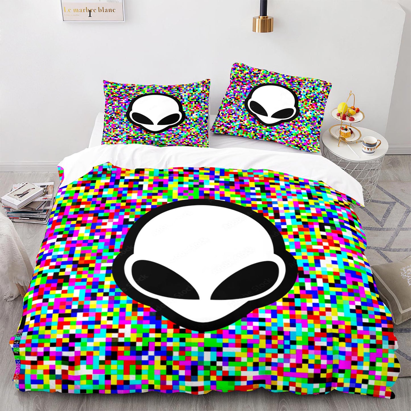 Cutom Duvet Cover Set Pattern Chic Comforter Cover King Size for Teens Adults Bedding Set with Pillowcases  WXR1010