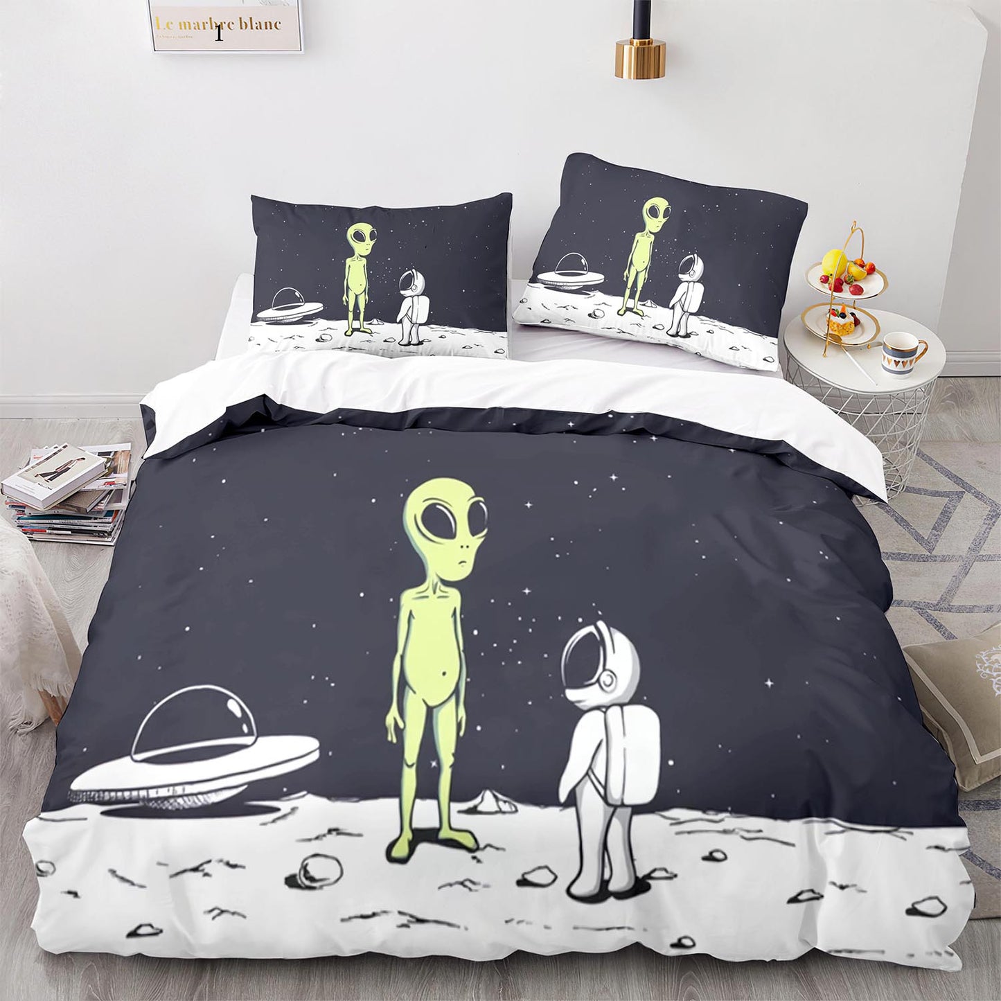 Cutom Duvet Cover Set Pattern Chic Comforter Cover King Size for Teens Adults Bedding Set with Pillowcases  WXR1012