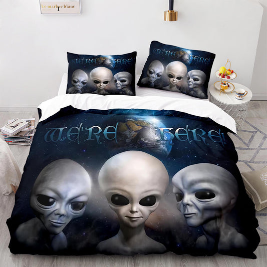 Cutom Duvet Cover Set Pattern Chic Comforter Cover King Size for Teens Adults Bedding Set with Pillowcases  WXR1013