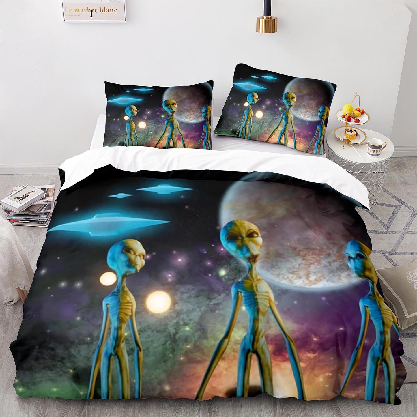Cutom Duvet Cover Set Pattern Chic Comforter Cover King Size for Teens Adults Bedding Set with Pillowcases  WXR1014