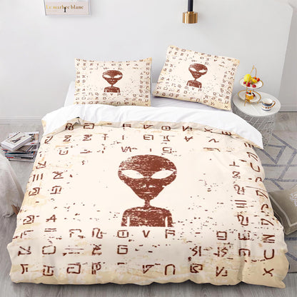Cutom Bettbezug-Set Muster Chic Bettbezug King Size für Teenager Erwachsene Bettwäsche-Set mit Kissenbezügen WXR1017