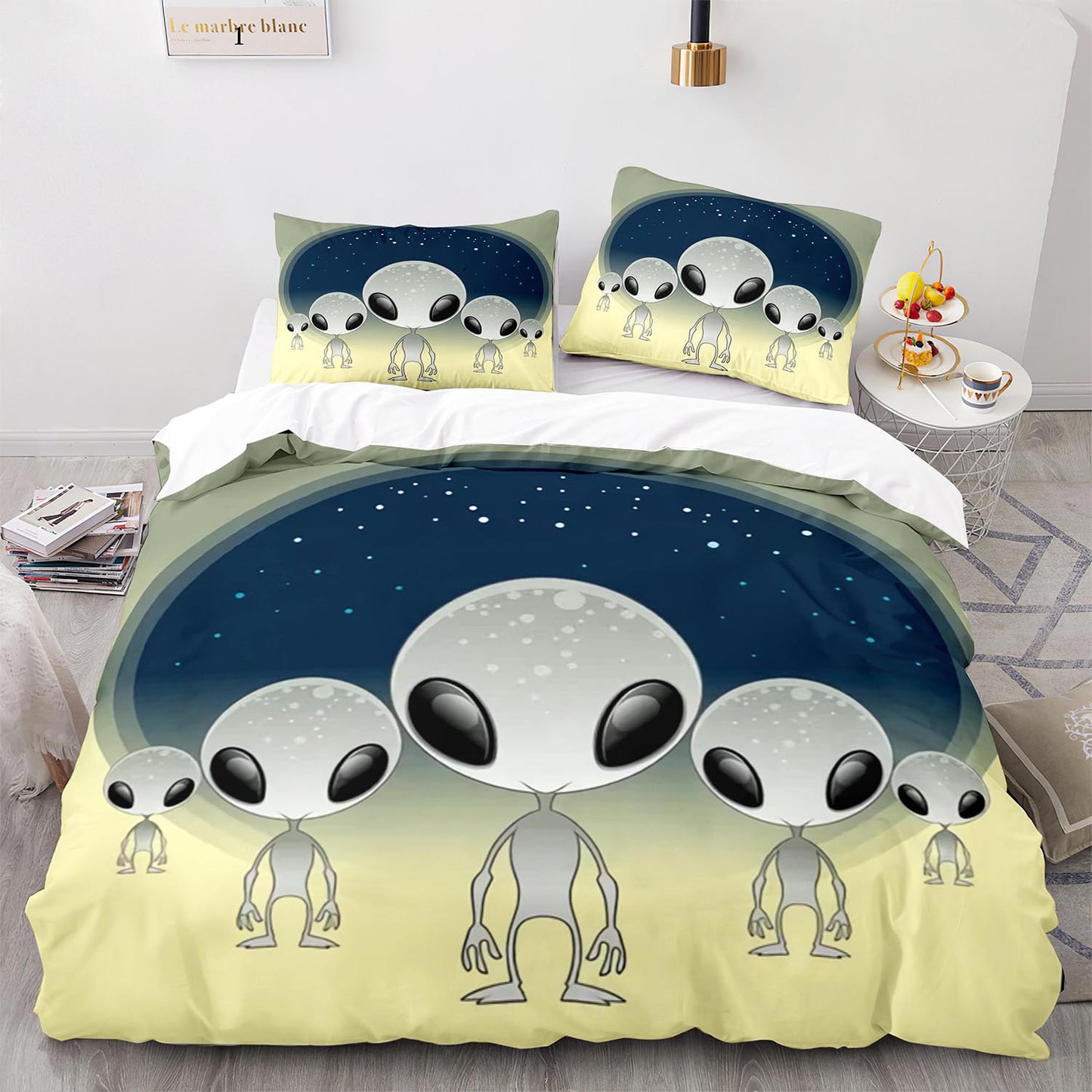 Cutom Duvet Cover Set Pattern Chic Comforter Cover King Size for Teens Adults Bedding Set with Pillowcases  WXR1019