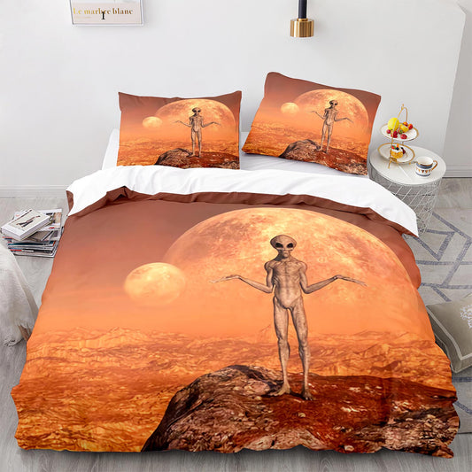 Cutom Duvet Cover Set Pattern Chic Comforter Cover King Size for Teens Adults Bedding Set with Pillowcases  WXR1021