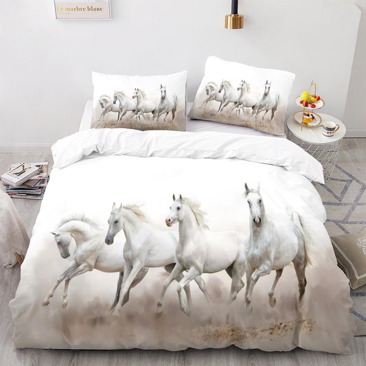 Cutom Duvet Cover Set Pattern Chic Comforter Cover King Size for Teens Adults Bedding Set with Pillowcases  M1023