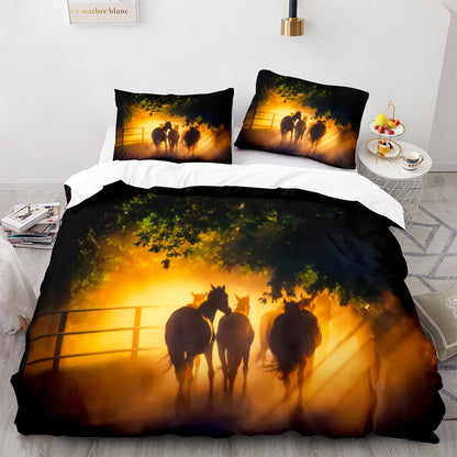 Cutom Duvet Cover Set Pattern Chic Comforter Cover King Size for Teens Adults Bedding Set with Pillowcases  M1031