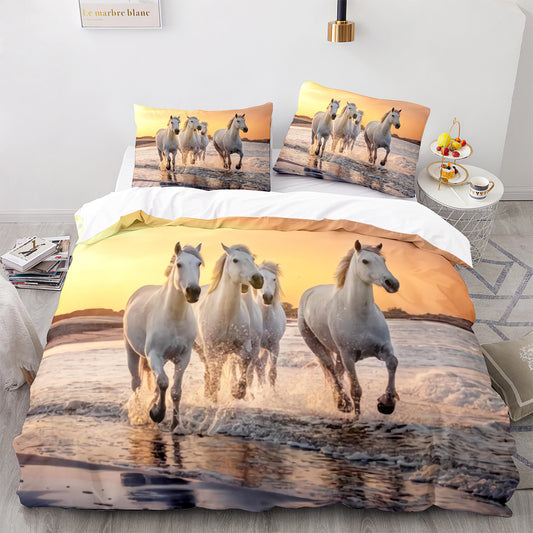 Cutom Duvet Cover Set Pattern Chic Comforter Cover King Size for Teens Adults Bedding Set with Pillowcases  M1034