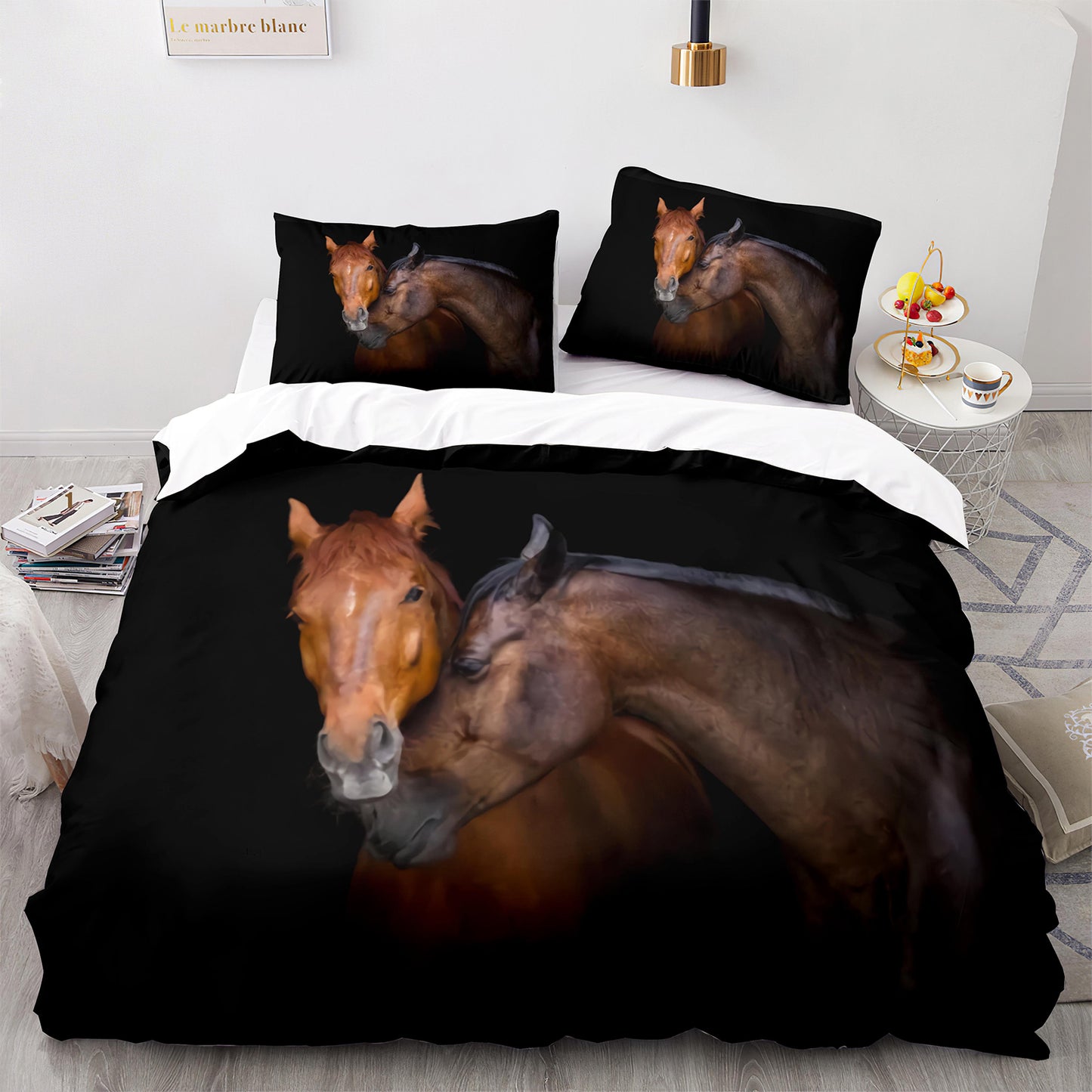 Cutom Duvet Cover Set Pattern Chic Comforter Cover King Size for Teens Adults Bedding Set with Pillowcases  M1037