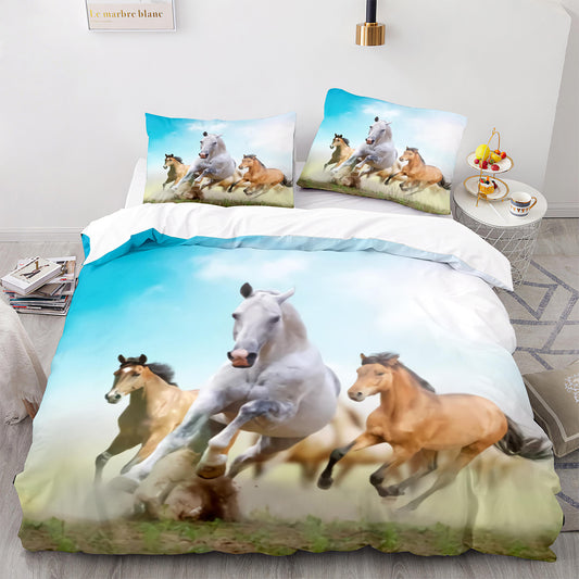 Cutom Duvet Cover Set Pattern Chic Comforter Cover King Size for Teens Adults Bedding Set with Pillowcases  M1045