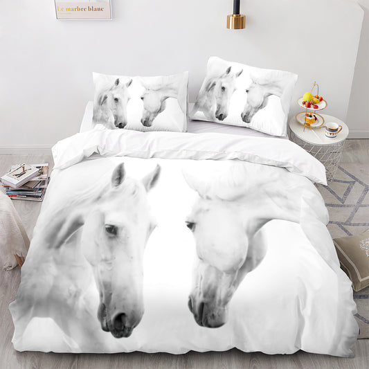 Cutom Duvet Cover Set Pattern Chic Comforter Cover King Size for Teens Adults Bedding Set with Pillowcases  M1050
