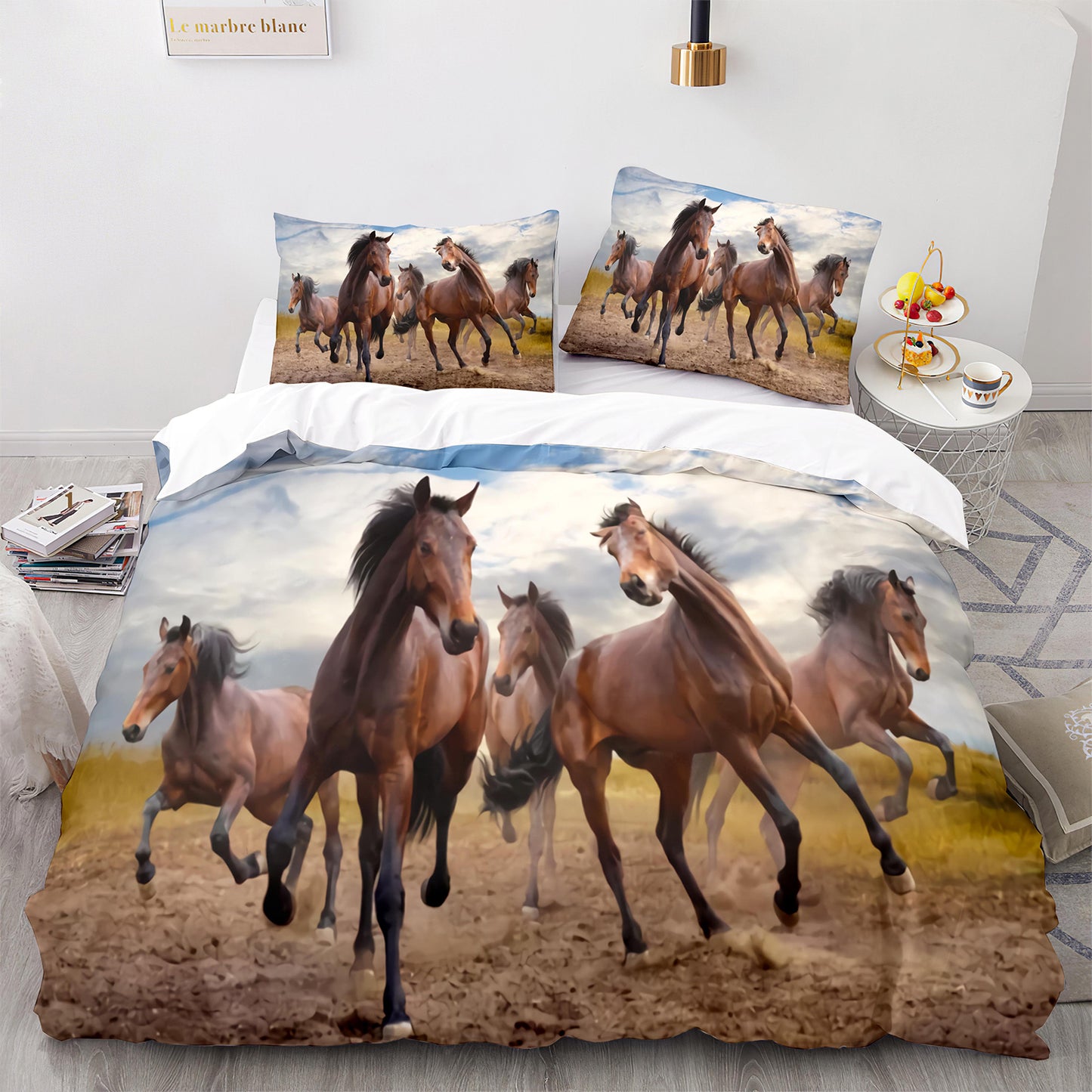 Cutom Duvet Cover Set Pattern Chic Comforter Cover King Size for Teens Adults Bedding Set with Pillowcases  M1051