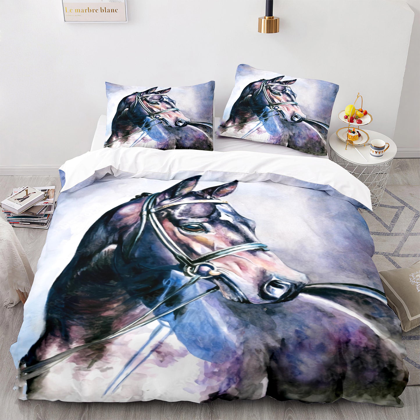 Cutom Duvet Cover Set Pattern Chic Comforter Cover King Size for Teens Adults Bedding Set with Pillowcases  M1054