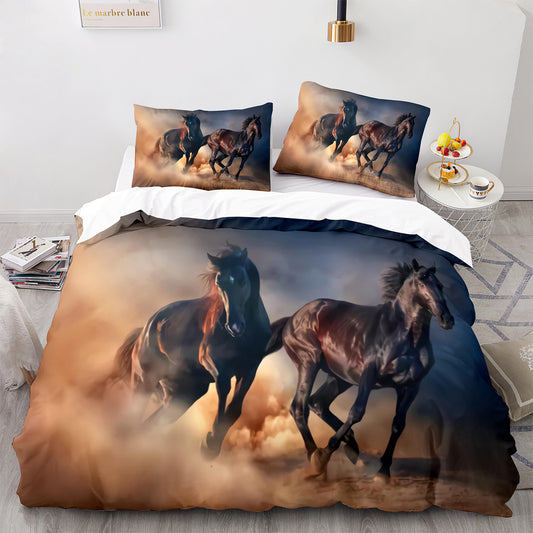 Cutom Duvet Cover Set Pattern Chic Comforter Cover King Size for Teens Adults Bedding Set with Pillowcases  M1063