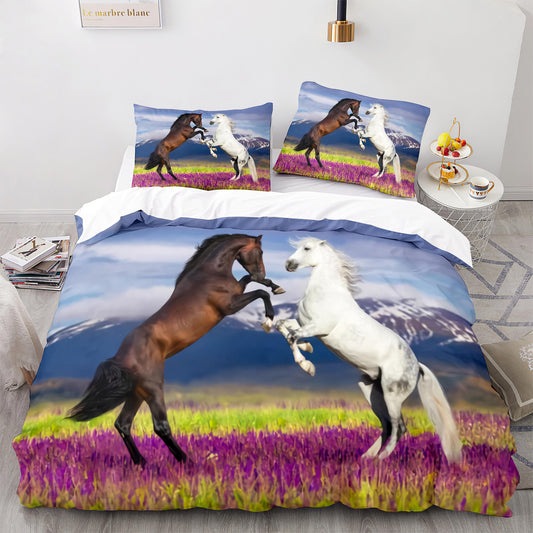 Cutom Duvet Cover Set Pattern Chic Comforter Cover King Size for Teens Adults Bedding Set with Pillowcases  M1068