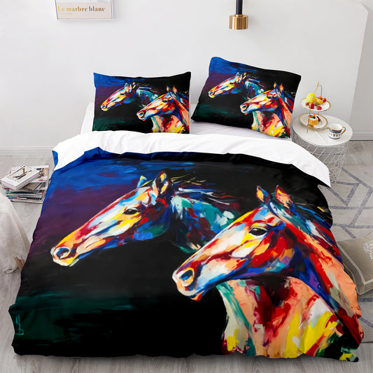 Cutom Duvet Cover Set Pattern Chic Comforter Cover King Size for Teens Adults Bedding Set with Pillowcases  M1071