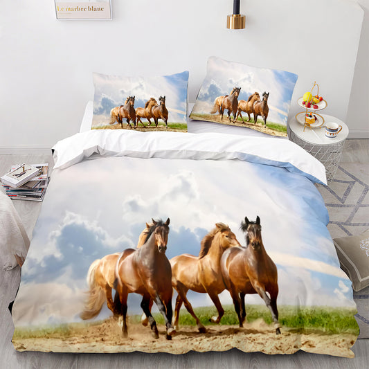 Cutom Duvet Cover Set Pattern Chic Comforter Cover King Size for Teens Adults Bedding Set with Pillowcases  M1072