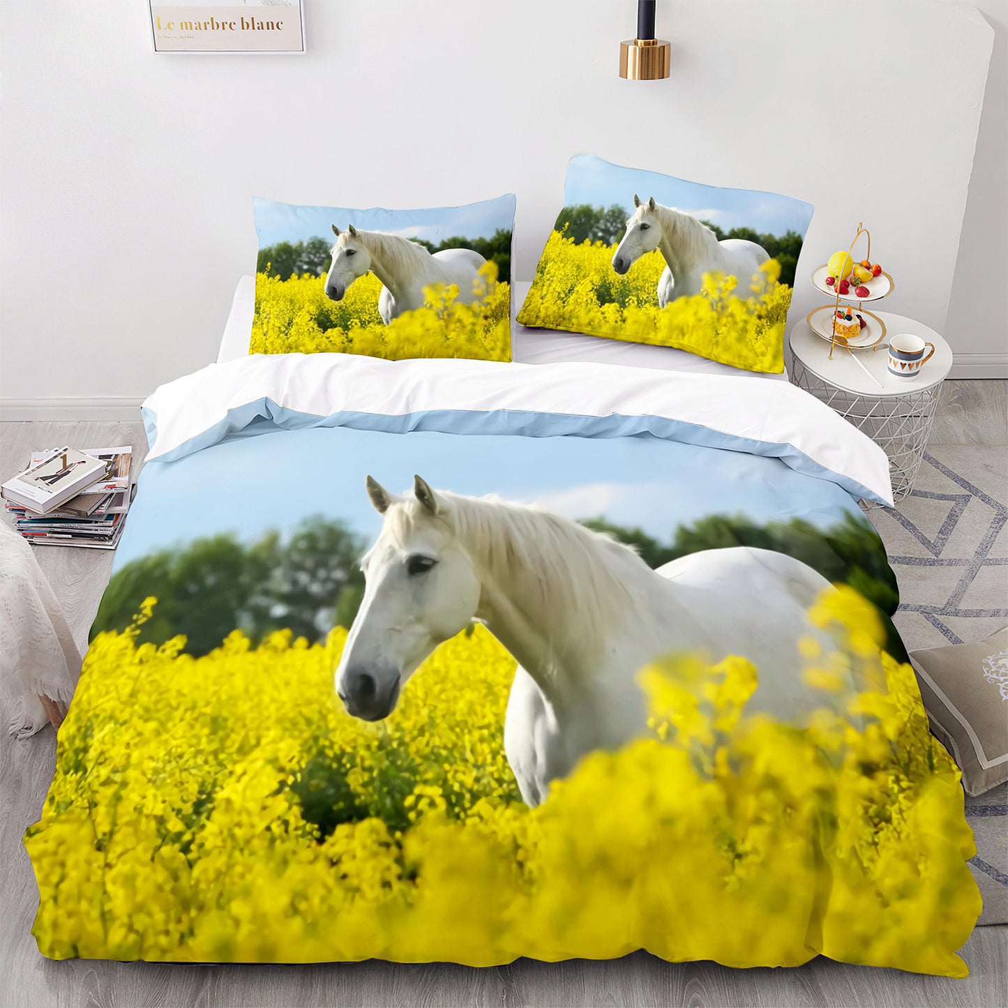 Cutom Duvet Cover Set Pattern Chic Comforter Cover King Size for Teens Adults Bedding Set with Pillowcases  M1076