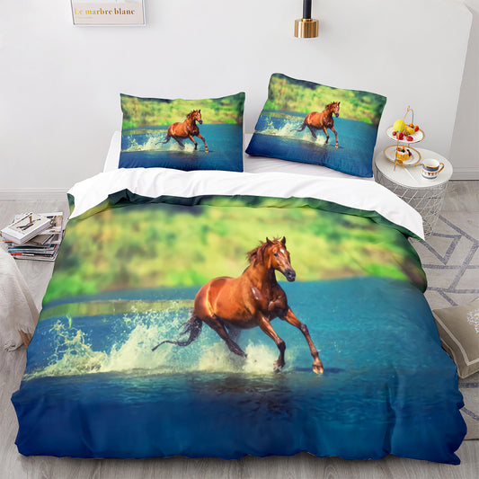 Cutom Duvet Cover Set Pattern Chic Comforter Cover King Size for Teens Adults Bedding Set with Pillowcases  M1080