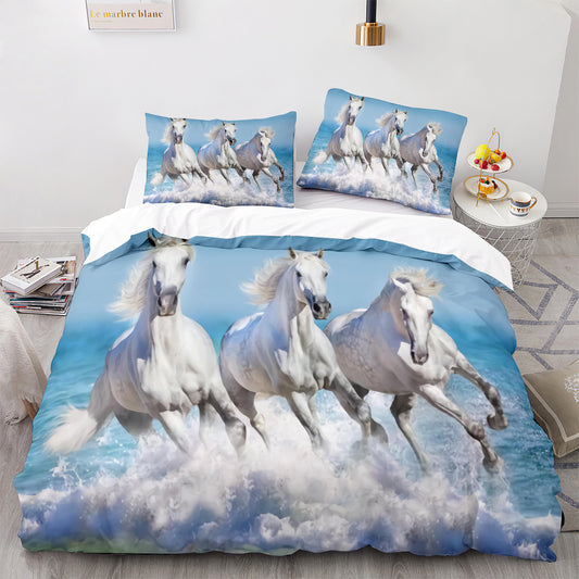 Cutom Duvet Cover Set Pattern Chic Comforter Cover King Size for Teens Adults Bedding Set with Pillowcases  M1088