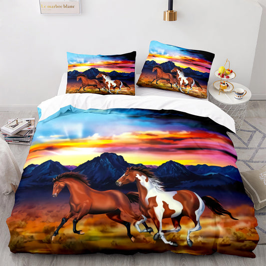Cutom Duvet Cover Set Pattern Chic Comforter Cover King Size for Teens Adults Bedding Set with Pillowcases  M1092