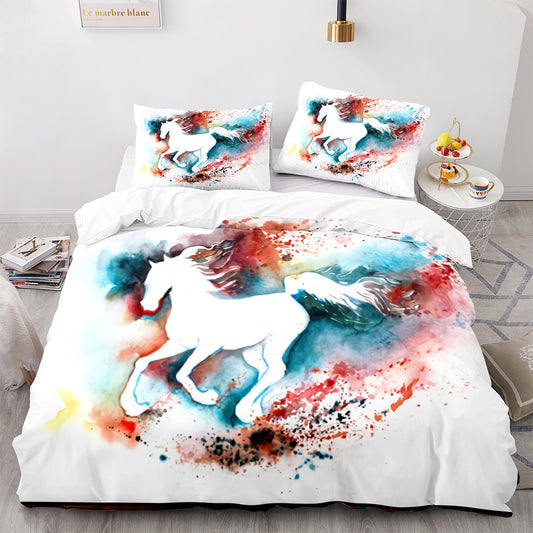 Cutom Duvet Cover Set Pattern Chic Comforter Cover King Size for Teens Adults Bedding Set with Pillowcases  M1095