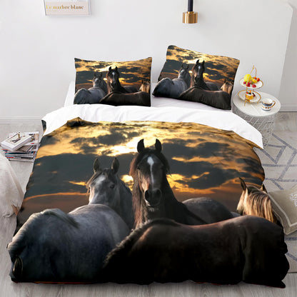 Cutom Duvet Cover Set Pattern Chic Comforter Cover King Size for Teens Adults Bedding Set with Pillowcases  M1096