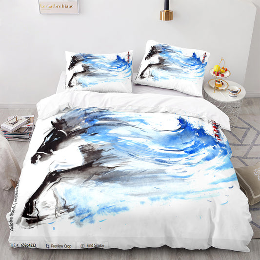 Cutom Duvet Cover Set Pattern Chic Comforter Cover King Size for Teens Adults Bedding Set with Pillowcases  M1099