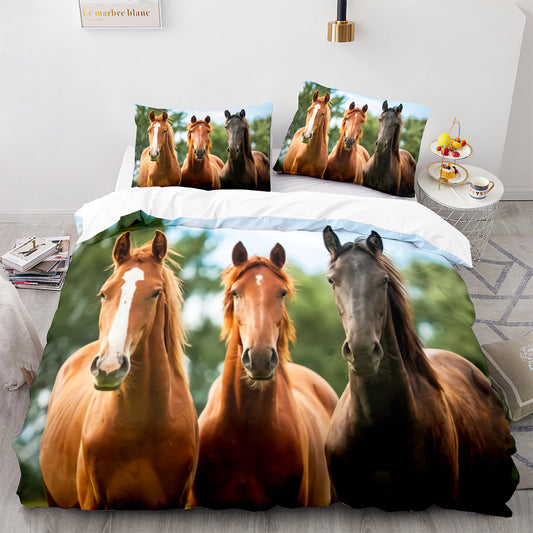 Cutom Duvet Cover Set Pattern Chic Comforter Cover King Size for Teens Adults Bedding Set with Pillowcases  M1103