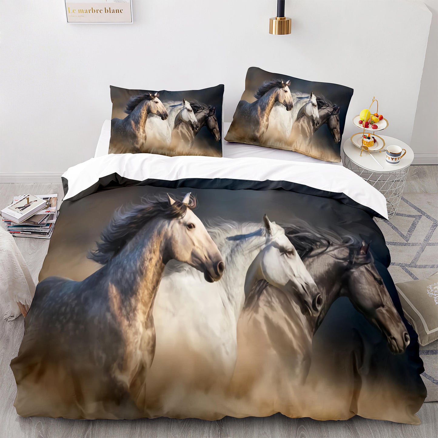 Cutom Duvet Cover Set Pattern Chic Comforter Cover King Size for Teens Adults Bedding Set with Pillowcases  M1105