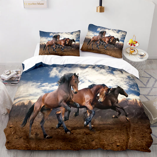 Cutom Duvet Cover Set Pattern Chic Comforter Cover King Size for Teens Adults Bedding Set with Pillowcases  M1106