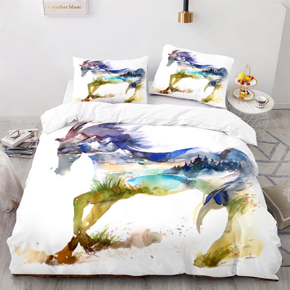 Cutom Duvet Cover Set Pattern Chic Comforter Cover King Size for Teens Adults Bedding Set with Pillowcases  M1107